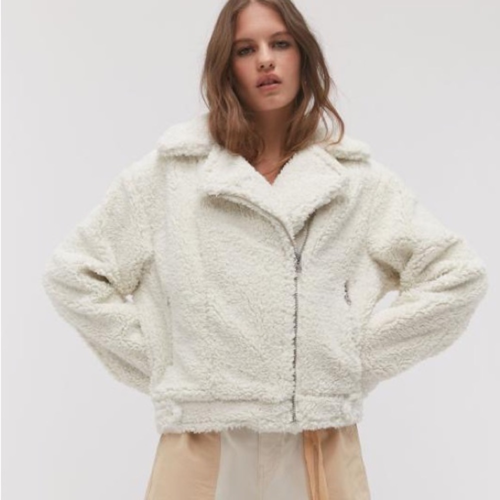 UO Clara Teddy Moto Jacket NEW WITHOUT TAG